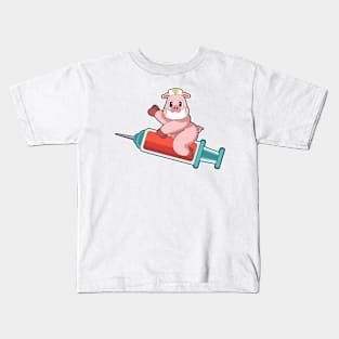 Pig Nurse Syringe Kids T-Shirt